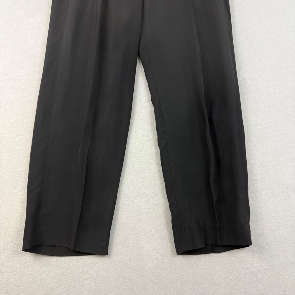 J.Crew Essential Pant Black Wide Leg Pleated High Rise Trousers Womens 12 - Picture 4 of 13